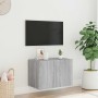 Mueble de TV de pared con luces LED gris Sonoma 60x35x41 cm en Muebles TV | Comprar online en Foru.es