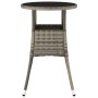 Mesa de jardín vidrio templado y ratán sintético gris Ø60x75 cm de vidaXL, Mesas de jardín - Ref: Foro24-310600, Precio: 62,3...