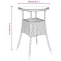 Mesa de jardín vidrio templado y ratán sintético gris Ø60x75 cm de vidaXL, Mesas de jardín - Ref: Foro24-310600, Precio: 62,3...