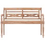 Banco Batavia madera de teca maciza blanco lavado 120 cm de vidaXL, Bancos de jardín - Ref: Foro24-316035, Precio: 225,93 €, ...