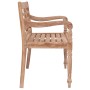 Banco Batavia madera de teca maciza blanco lavado 120 cm de vidaXL, Bancos de jardín - Ref: Foro24-316035, Precio: 225,93 €, ...