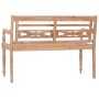 Banco Batavia madera de teca maciza blanco lavado 120 cm de vidaXL, Bancos de jardín - Ref: Foro24-316035, Precio: 225,93 €, ...