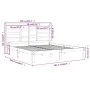Estructura de cama madera maciza de pino marrón miel 200x200 cm de vidaXL, Camas y somieres - Ref: Foro24-3105818, Precio: 15...
