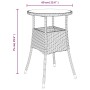 Mesa de jardín vidrio templado ratán sintético beige Ø60x75 cm de vidaXL, Mesas de jardín - Ref: Foro24-310601, Precio: 62,56...