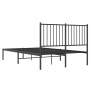 Estructura de cama con cabecero metal negro 120x200 cm de vidaXL, Camas y somieres - Ref: Foro24-350862, Precio: 97,91 €, Des...