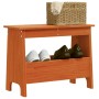 Banco de recibidor madera maciza pino marrón cera 60x28x45 cm en Bancos para recibidores y almacenamiento | Comprar online en Fo