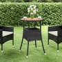 Mesa de jardín madera acacia y ratán sintético negro Ø60x75 cm de vidaXL, Mesas de jardín - Ref: Foro24-310602, Precio: 60,61...