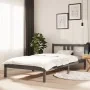 Estructura de cama madera maciza gris 100x200 cm de vidaXL, Camas y somieres - Ref: Foro24-814876, Precio: 85,49 €, Descuento: %