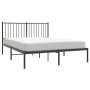 Estructura de cama con cabecero metal negro 135x190 cm de vidaXL, Camas y somieres - Ref: Foro24-350863, Precio: 104,29 €, De...