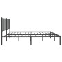 Estructura de cama con cabecero metal negro 135x190 cm de vidaXL, Camas y somieres - Ref: Foro24-350863, Precio: 104,29 €, De...
