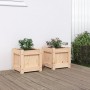 Jardineras de exterior 2 unidades madera maciza de pino en Macetas y jardineras | Comprar online en Foru.es