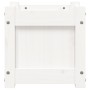 Jardinera de madera maciza de pino blanca 31x31x31 cm en Macetas y jardineras | Comprar online en Foru.es