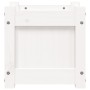Jardinera de madera maciza de pino blanca 31x31x31 cm en Macetas y jardineras | Comprar online en Foru.es
