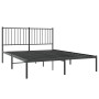 Estructura de cama con cabecero metal negro 140x190 cm de vidaXL, Camas y somieres - Ref: Foro24-350864, Precio: 89,37 €, Des...