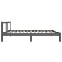Estructura de cama madera maciza gris 100x200 cm de vidaXL, Camas y somieres - Ref: Foro24-814876, Precio: 85,49 €, Descuento: %