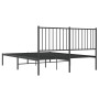 Estructura de cama con cabecero metal negro 140x190 cm de vidaXL, Camas y somieres - Ref: Foro24-350864, Precio: 89,37 €, Des...