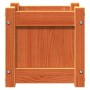 Jardinera exterior madera maciza pino marrón cera 31x31x31 cm en Macetas y jardineras | Comprar online en Foru.es