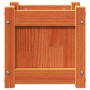 Jardinera exterior madera maciza pino marrón cera 31x31x31 cm en Macetas y jardineras | Comprar online en Foru.es