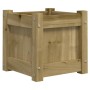 Jardinera madera maciza de pino impregnada 31x31x31 cm en Macetas y jardineras | Comprar online en Foru.es