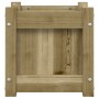 Jardinera madera maciza de pino impregnada 31x31x31 cm en Macetas y jardineras | Comprar online en Foru.es