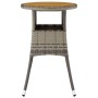Mesa de jardín madera acacia y ratán sintético gris Ø60x75 cm de vidaXL, Mesas de jardín - Ref: Foro24-310603, Precio: 64,86 ...