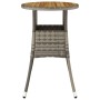 Mesa de jardín madera acacia y ratán sintético gris Ø60x75 cm de vidaXL, Mesas de jardín - Ref: Foro24-310603, Precio: 64,86 ...