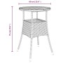 Mesa de jardín madera acacia y ratán sintético gris Ø60x75 cm de vidaXL, Mesas de jardín - Ref: Foro24-310603, Precio: 64,86 ...