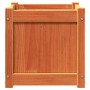 Jardinera exterior madera maciza pino marrón cera 40x40x40 cm en Macetas y jardineras | Comprar online en Foru.es