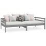 Sofá cama de madera maciza de pino gris 90x200 cm de vidaXL, Camas y somieres - Ref: Foro24-806932, Precio: 112,86 €, Descuen...
