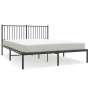 Estructura de cama con cabecero metal negro 150x200 cm de vidaXL, Camas y somieres - Ref: Foro24-350866, Precio: 124,42 €, De...