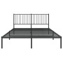 Estructura de cama con cabecero metal negro 150x200 cm de vidaXL, Camas y somieres - Ref: Foro24-350866, Precio: 124,42 €, De...