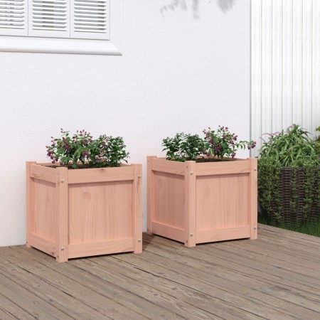 Jardineras de jardín 2 unidades madera maciza Douglas en Macetas y jardineras | Comprar online en Foru.es
