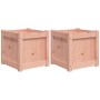 Jardineras de jardín 2 unidades madera maciza Douglas en Macetas y jardineras | Comprar online en Foru.es