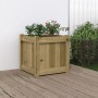 Jardinera madera maciza de pino impregnada 40x40x40 cm en Macetas y jardineras | Comprar online en Foru.es