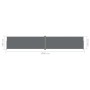 Toldo lateral retráctil antracita 180x1000 cm de vidaXL, Sombrillas - Ref: Foro24-318038, Precio: 149,63 €, Descuento: %