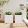 Jardineras de exterior 2 unidades madera maciza de pino blanco en Macetas y jardineras | Comprar online en Foru.es