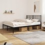 Estructura de cama con cabecero metal negro 160x200 cm de vidaXL, Camas y somieres - Ref: Foro24-350867, Precio: 129,69 €, De...