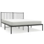 Estructura de cama con cabecero metal negro 160x200 cm de vidaXL, Camas y somieres - Ref: Foro24-350867, Precio: 129,69 €, De...