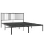 Estructura de cama con cabecero metal negro 160x200 cm de vidaXL, Camas y somieres - Ref: Foro24-350867, Precio: 129,69 €, De...