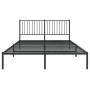 Estructura de cama con cabecero metal negro 160x200 cm de vidaXL, Camas y somieres - Ref: Foro24-350867, Precio: 129,69 €, De...