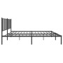 Estructura de cama con cabecero metal negro 160x200 cm de vidaXL, Camas y somieres - Ref: Foro24-350867, Precio: 129,69 €, De...