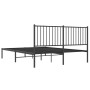 Estructura de cama con cabecero metal negro 160x200 cm de vidaXL, Camas y somieres - Ref: Foro24-350867, Precio: 129,69 €, De...