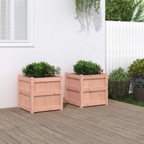 Jardineras de jardín 2 unidades madera maciza Douglas en Macetas y jardineras | Comprar online en Foru.es