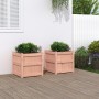 Jardineras de jardín 2 unidades madera maciza Douglas en Macetas y jardineras | Comprar online en Foru.es