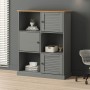 Librería VIGO madera maciza de pino gris 90x35x114,5 cm de vidaXL, Librerías y estanterías - Ref: Foro24-353183, Precio: 149,...