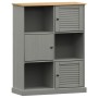 Librería VIGO madera maciza de pino gris 90x35x114,5 cm de vidaXL, Librerías y estanterías - Ref: Foro24-353183, Precio: 149,...