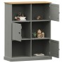 Librería VIGO madera maciza de pino gris 90x35x114,5 cm de vidaXL, Librerías y estanterías - Ref: Foro24-353183, Precio: 149,...