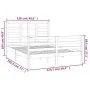 Estructura de cama doble pequeña madera maciza blanca 120x190cm de vidaXL, Camas y somieres - Ref: Foro24-3105831, Precio: 14...