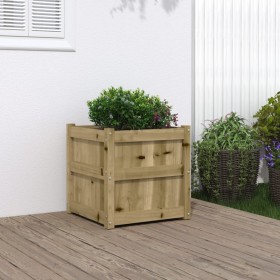 Jardinera madera maciza de pino impregnada 50x50x50 cm en Macetas y jardineras | Comprar online en Foru.es