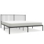 Estructura de cama con cabecero metal negro 180x200 cm de vidaXL, Camas y somieres - Ref: Foro24-350868, Precio: 126,03 €, De...